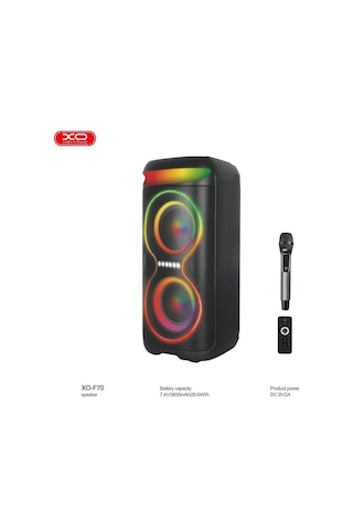 F70 40w Rgb Işıklı Karaoke Parti Hoparlörü - Mikrofonlu Ve Uzaktan Kumandalı Bluetooth Speaker