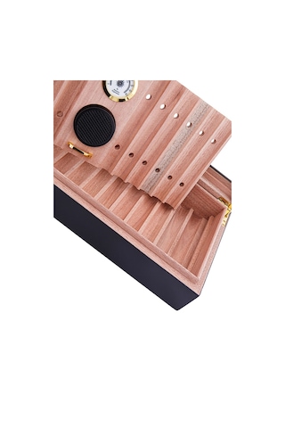 Premiumquality Tocoa Siyah Sedir Humidor Puro Kutusu