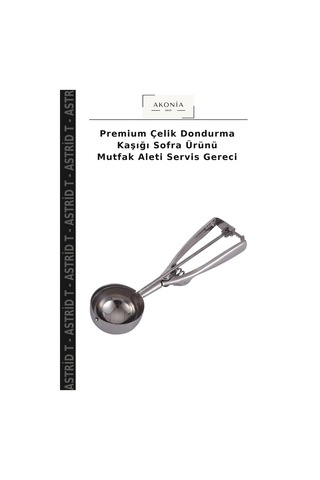 Premium Çelik Dondurma Kaşığı Sofra Ürünü Mutfak Aleti Servis Gereci Çok Renkli