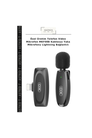 Özel Üretim Telefon Video Mikrofon Mkf08b Kablosuz Yaka Mikrofonu Lightning Bağlantılı Diğer