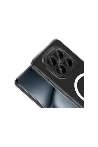 Vendas Xiaomi Redmi Note 15 Pro Kamera Korumalı M-safe Şarj Özellikli Şeffaf Zore London Sert Pc Kapak Şeffaf