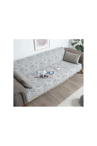 Çok Amaçlı Pamuklu Örtü- Kanepe-koltuk Şalı-koltuk Örtüsü 170x220-778 Gri1