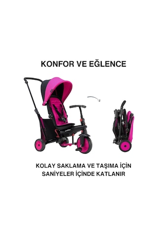 Smartrike Str3 Plus 5 in 1 Arada Modüler Katlanabilir Bebek Arabası ve Üç Tekerlekli Bebek Bisikleti 001