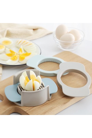 Sert Haşlanmış Yumurta Yumurta Kesici Meyve Dilimi İçin 3 Yumurta Dilimleyici 1 1 Parça