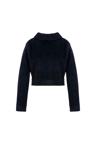 Armine Tüylü Triko Ceket 24k5718 Siyah Siyah