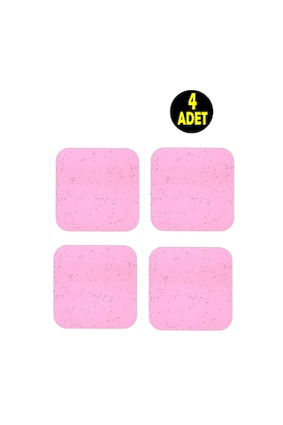 4 Adet Pembe Kum Desen Ahşap Üzeri Metal Türk Kahvesi Fincan Çay Kupa Ev Ofis Bardak Altlığı Altlık Pembe