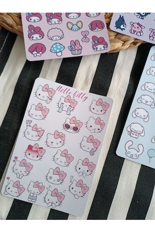 Hello Kitty Sanrio Karakterler Etiket Planlayıcı Telefon Sticker Seti