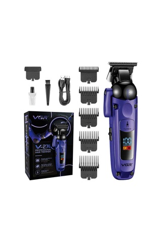 V-274 7000 Rpm Turbo Titanyum Seramik Bıçak Saç Sakal Makinesi - Mor
