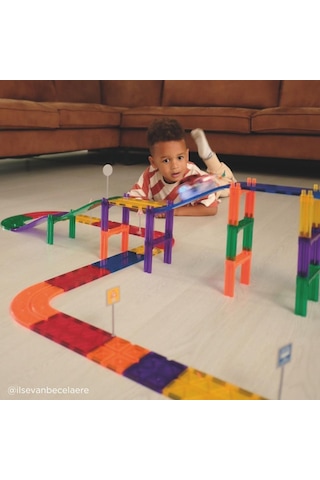 Cleverclixx Race Track Manyetik Bloklar, Intense 65 Parça