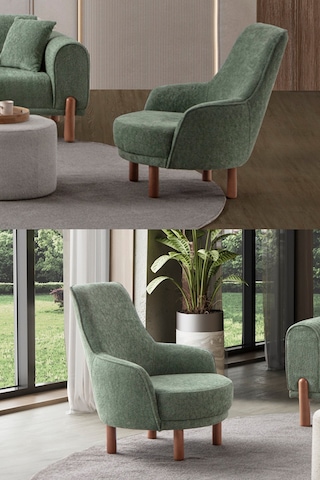 Armoni Berjer Yeşil Tekli Koltuk Yeşil