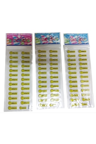 3 Adet Aferin Motivasyon Öğrenci Etiket Sticker 3 Paket