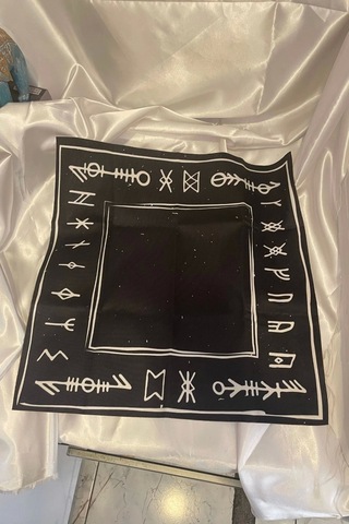 Tarot Örtüsü Sunak Run Taşları Örtüsü Sunak Nordic Runes Örtüsü Sunağı El İşi Ouija