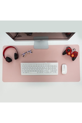 More TR Ally Su Geçirmez Deri Mouse Pad 80*40 Cm - Pembe