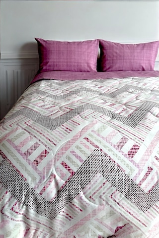 Alla Turca Tek Kişilik Yazlık Uyku Seti Düz Çarşaflı Nova Gül Kurusu Gülkurusu