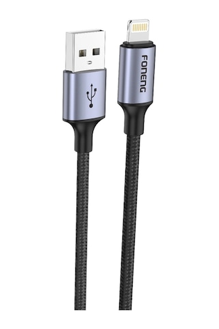 Foneng X95 Usb-a To Lightning 3a Örgü 1.2m Hızlı Data Ve Şarj Kablosu