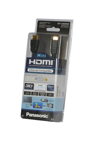 Panasonic 24K Altin Kaplama Mini Hdmi Kablo Rp Chem30E K Panasonic 24K Altin Kaplama Mini Hdmi Kablo Rp Chem30E K