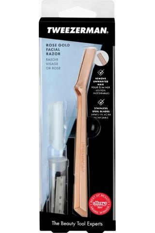 Tweezerman Facial Razor Rose Gold Yüz Tüyü Temizleme Aleti Yüz Temizleme Cihazları