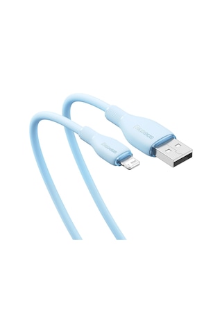 Baseus Puding Serisi 2.4a Usb - 8 Pin Hızlı Şarj Veri Kablosu, Uzunluk: 1.2m Mavi