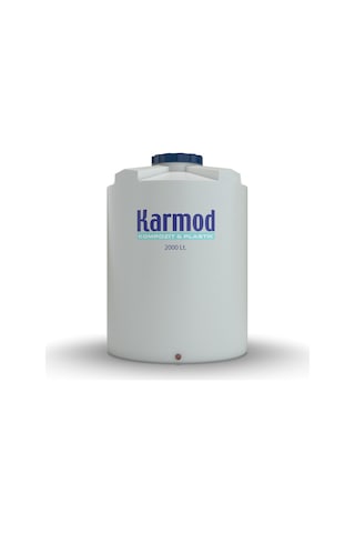 2000 Litre Polietilen Dikey Su Deposu - Beyaz
