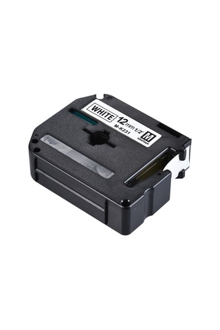 Kangvka Brother M-k231 12mm Etiket Şeridi - Siyah Yazılı Beyaz Zeminli 8m Uzunluk