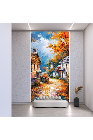 Köy Sokağı Poster Duvar Kağıdı Renkli