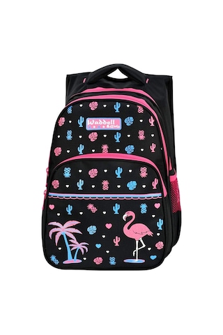 Waddell Flamingo Desenli İlkokul + Beslenme Çantası 3001