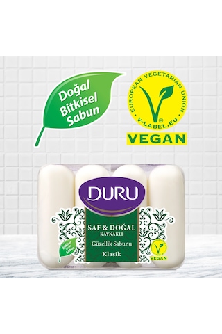 Duru Saf & Doğal Klasik Güzellik Sabunu 4 x 70 G 4'lü