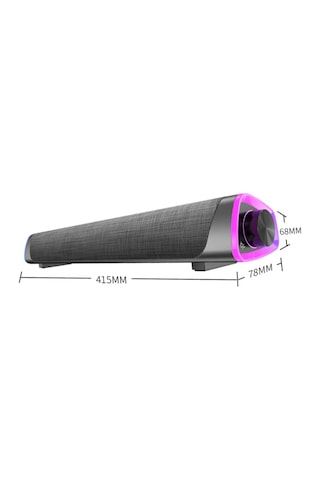 Ev Ofis Yurt Ses Çubuğu Siyah Bilgisayar Hoparlörü Stereo Ses Çift Hoparlör Ses Kutusu Müzik Çalar