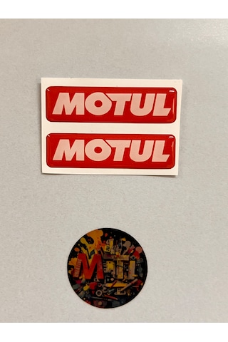 Motül Damla Etiket Jdm Araba-motosiklet Cam Damla Etiket Kabartmalı Epoksi 6x2cm 2 Adet Kırmızı