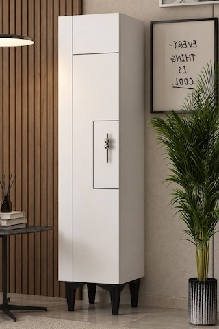 Dhdxçad1b Mina 1 Kapaklı Mutfak Dolabı Banyo Dolabı Çok Amaçlı Dolap Beyaz