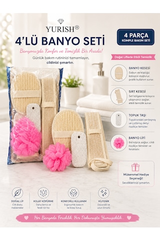 4'lü Banyo Seti Doğal Bakımın En Konforlu Hali