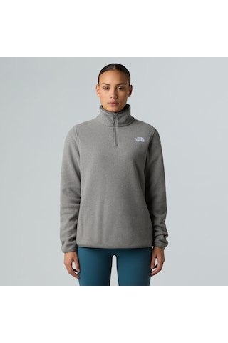 The North Face Kadın Glacier 1/4 Fermuarlı Polar Nf0a8d2jcqı1 Gri