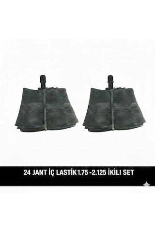 Güçlü Bisikletmotosiklet 24 Jant İç Lastik 2'li Set - 24x1.75 / 2.125 Uyumlu - Oto Kalın Sibop 2 Adet Bisiklet İç Lastiği