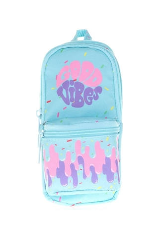 Kaukko Kalem Çantası Layer Junior Bag Good Vibes Üç Bölmeli Kalem Çantası