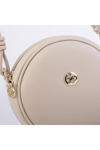 Nas Bag Kadın Yuvarlak Oval Yazlık Moda Çanta Kum Luna Kum