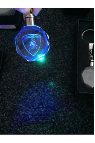Lamborghini Işıklı Anahtarlık 7 Renk Şık Oto Car Keychain Led Oto Aksesuar