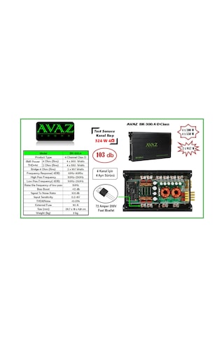 AVAZ BK-300.4 Anfi 4x300 Rms
