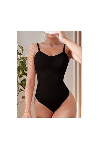Zıbın String Model Toparlayıcı Çıtçıtlı Body Korse 9052 Siyah
