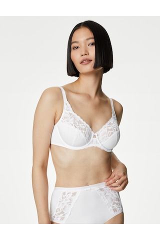 Marks & Spencer Dantel Detaylı Full Cup Sütyen Beyaz