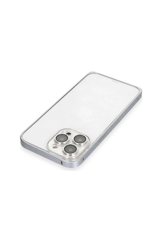 Joko Apple Uyumlu iPhone 15 Pro Metal Bumper Mat Kapak - Gri Çok Renkli