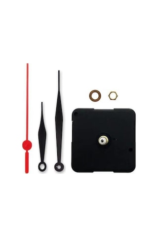 Hobialem 1 Adet, Duvar Saat Mekanizması, 10 Mm Şaft, Sessiz, Saat Motoru, Metal Akrep, Yelkovan, Saniye