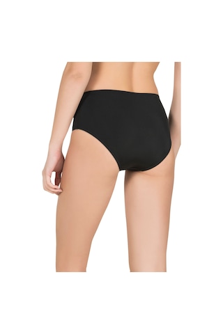 Endeep Kadın Büzgülü Kalın Kenarlı Siyah Bikini Altı Siyah