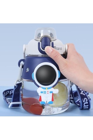 Yingfu Astronot Kampüs 1200 Ml Büyük Kapasiteli Damlatmaz Suluk Ürünü Mavi