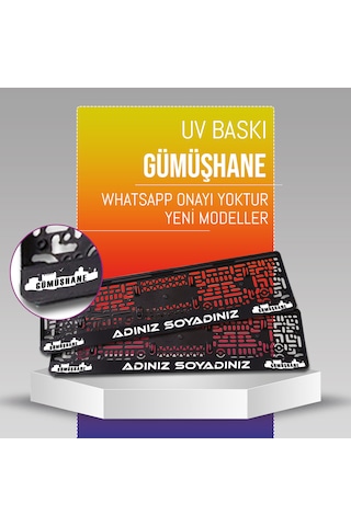 Gümüşhane Plakalık, 2 Adet Premium Uv Baskı, Plakalıkhane