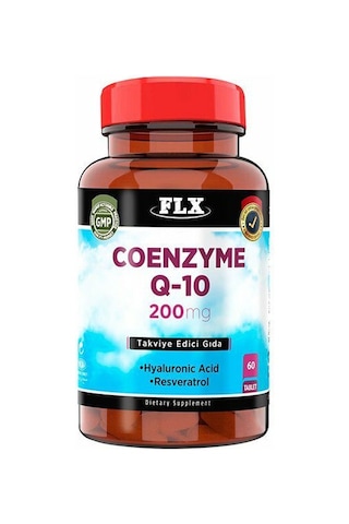 Flx Coenzyme Q-10 200 MG Hyoluronic Acid Resveretrol 60 Tablet