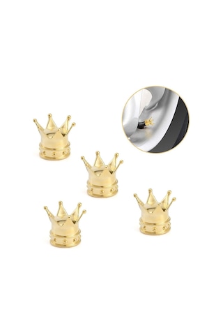 Kral Tacı Alüminyum Sibop Kapağı Altın Sarı