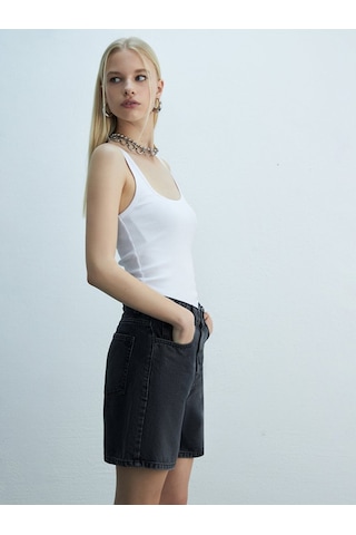 Ltb Lızzıe Klasik Kesim Jean Şort 010096118016045 55796 Siyah