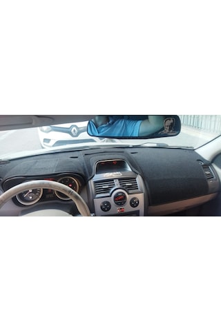 Renault Megane 2 Modellerine Uygun Torpido Koruma Halısı Siyah Kenar Renk Siyah