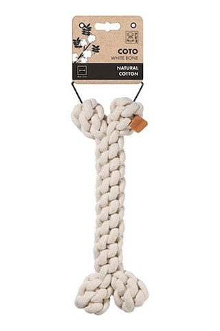 M-pets Coto Örgü Kemik Köpek Oyuncağı Beyaz 30 Cm 244-50012.01