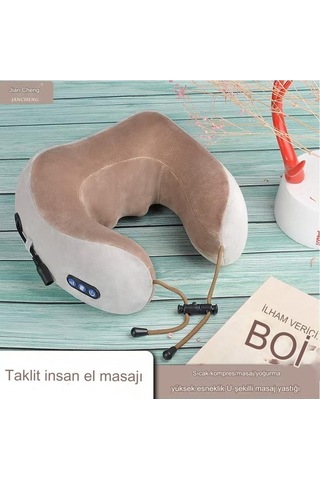 Fortunelane Xinxin Ev Servikal Omurga U Şeklinde Masaj Yastık Haki